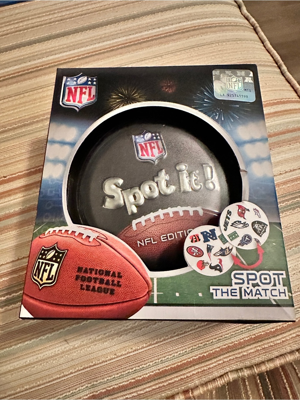 NFL Spot It! NFL Edition Matching Game - Black, Red, White
